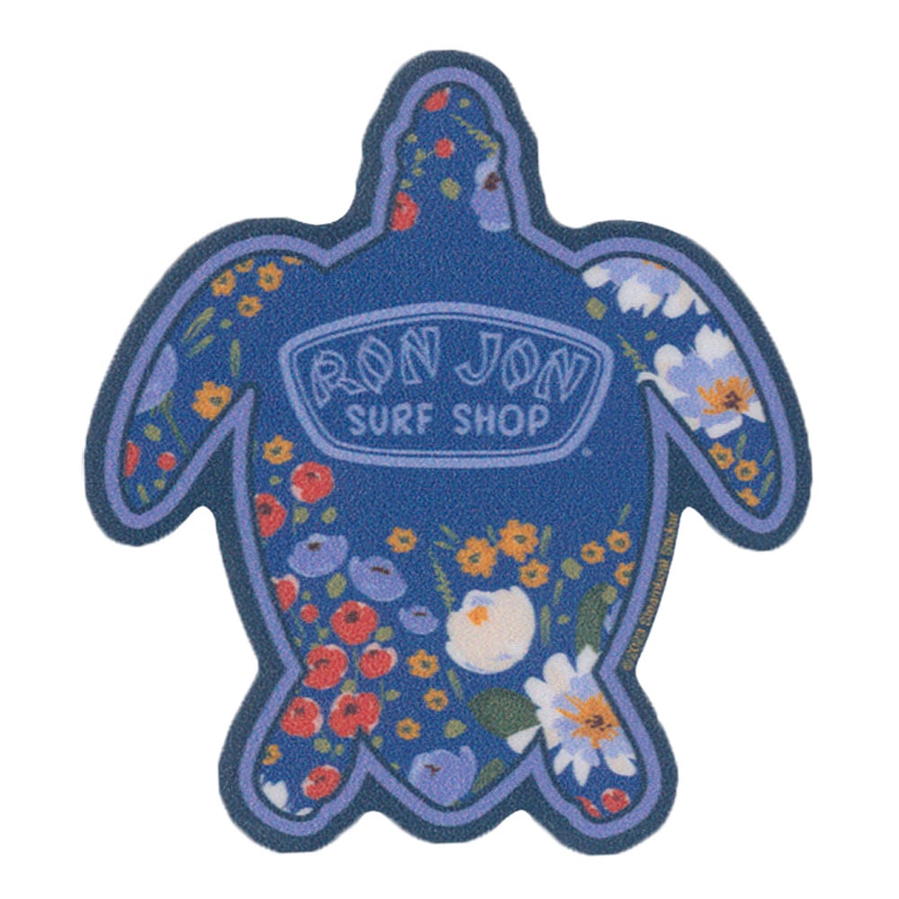 10800464000-ron-jon-wildflower-turtle-mini-sticker-front