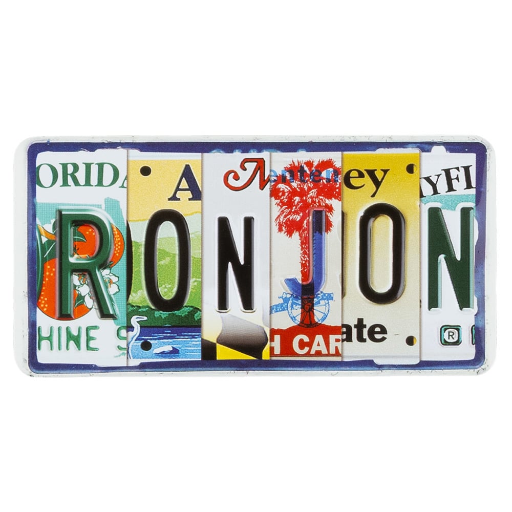 10800477000-ron-jon-license-plate-metal-sticker-front