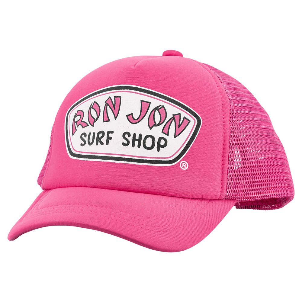 10841296000-ron-jon-badge-hot-pink-foamie-trucker-hat-front