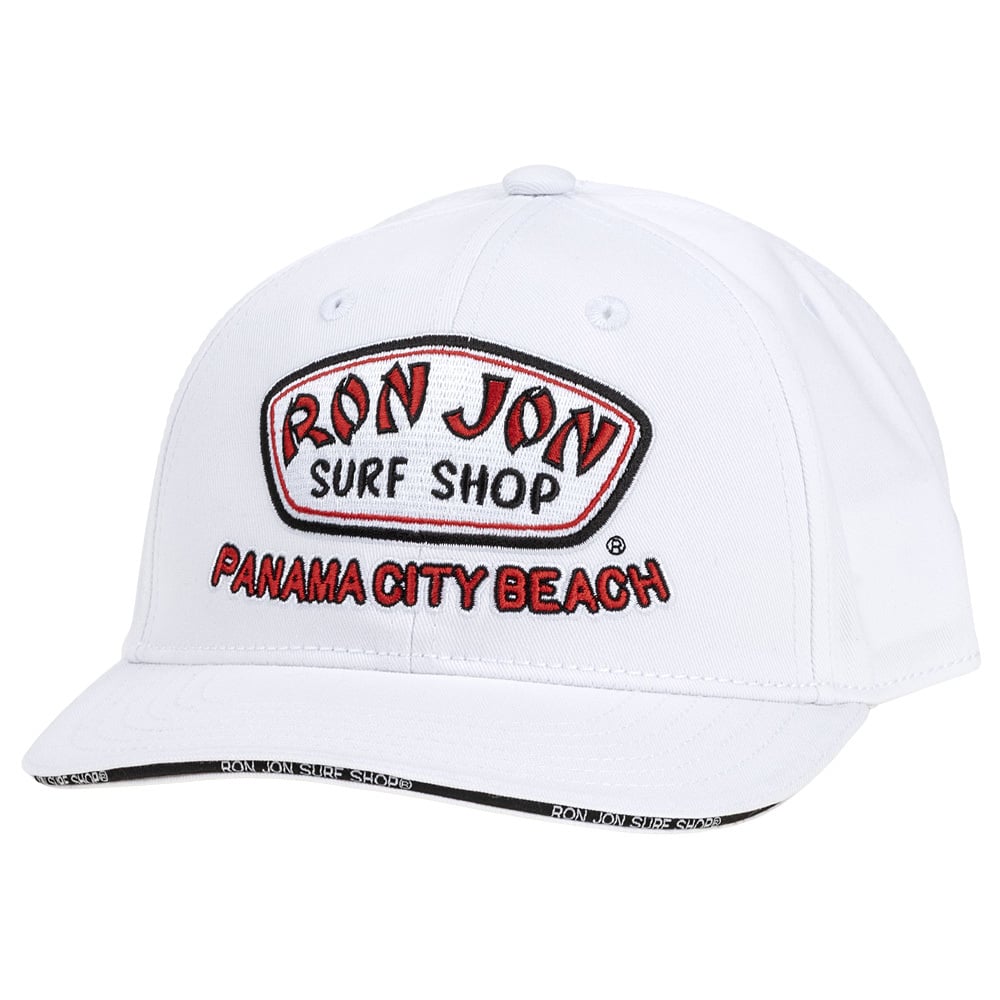 10841308000-ron-jon-panama-city-beach-fl-white-full-badge-cap-front