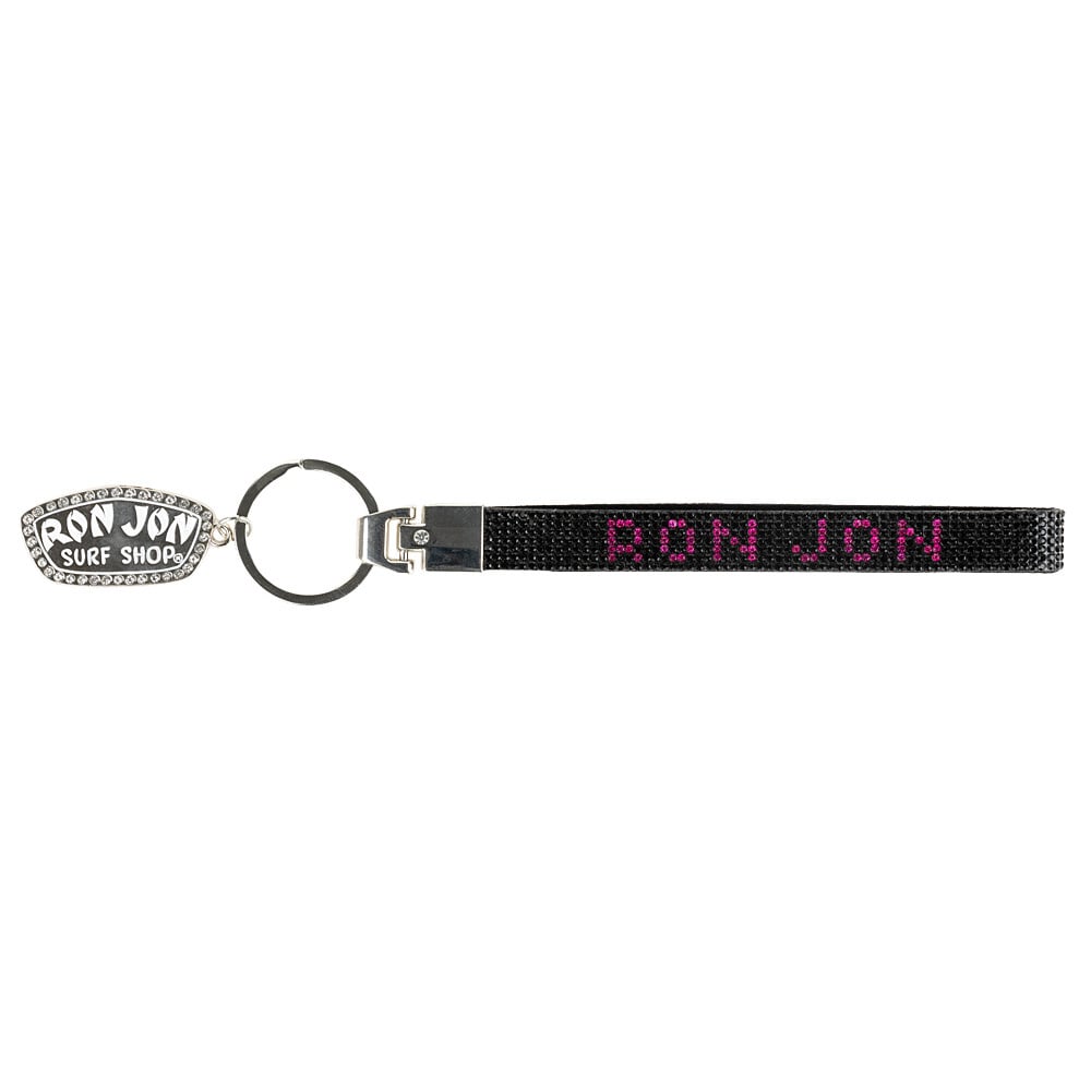10860706000-ron-jon-black-with-pink-wristlet-keychain-front
