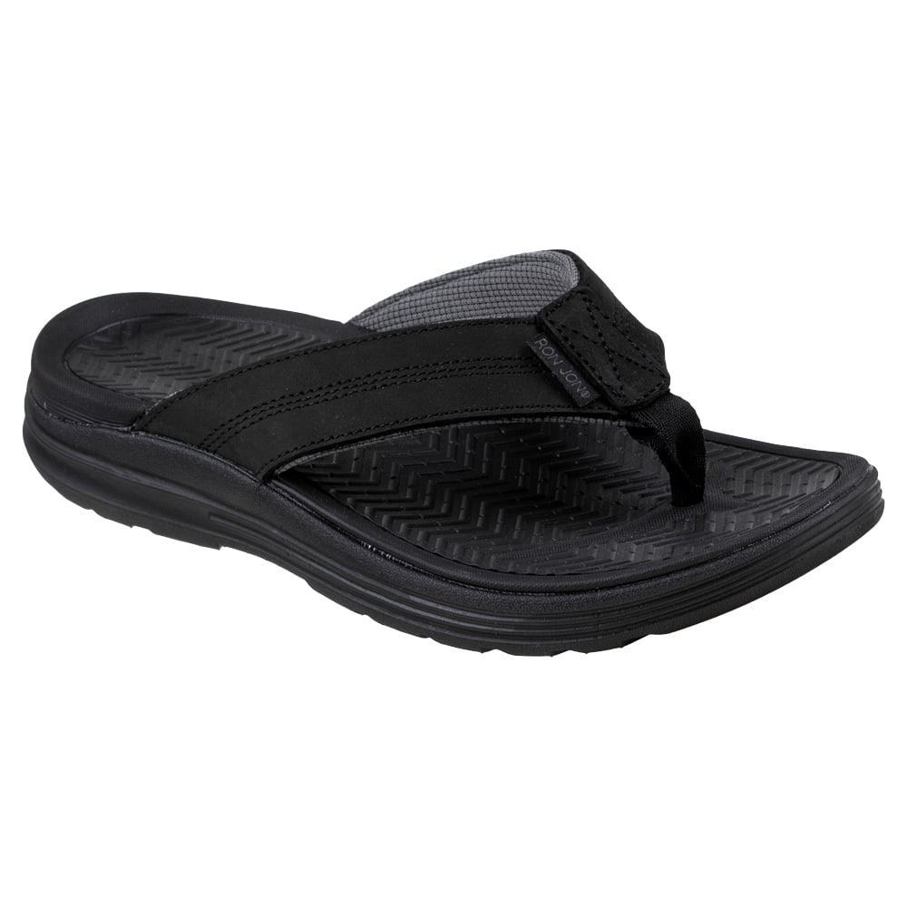 10870138095-black-ron-jon-mens-leather-delray-black-sandals-angled