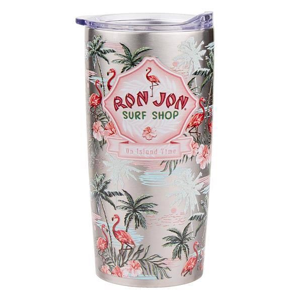 10910131000D-ron_jon_retro_flamingo_waves_stainless_steel_tumbler_front