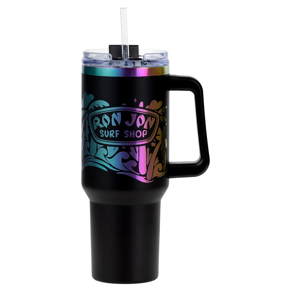 10910271000-ron-jon-40-oz-black-radiance-tumbler-mug-front