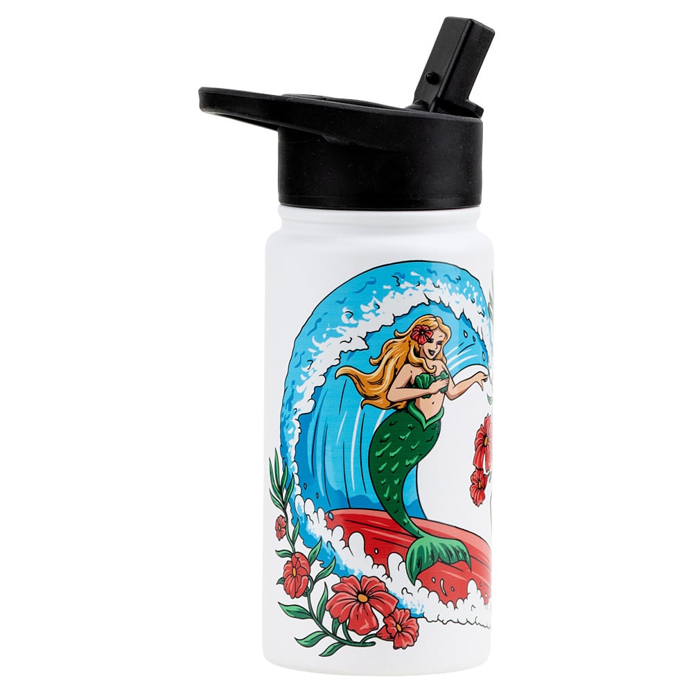 10910274000-ron-jon-16-oz-stainless-steel-kids-mermaid-bottle-front