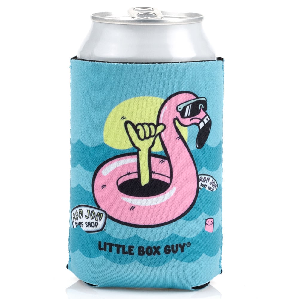 10920598000-ron-jon-little-box-guy-flamingo-floatie-can-coolie-front