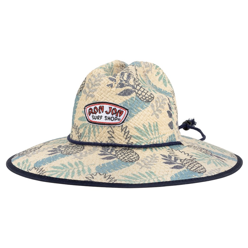 12840235080-blue-ron-jon-kids-tropical-pineapple-lifeguard-hat-front