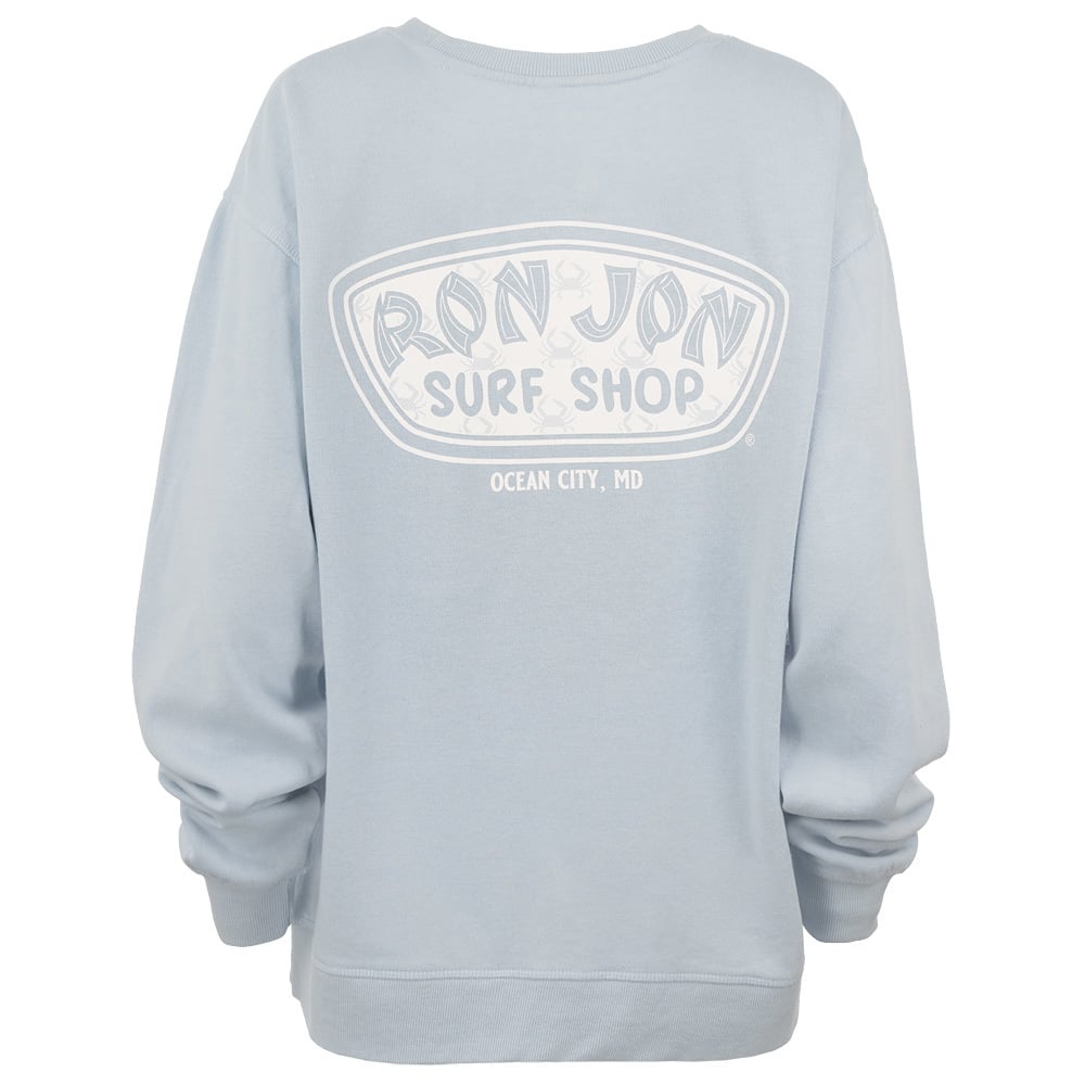 13040007081-light-blue-ron-jon-womens-ocean-city-md-icon-badge-crew-neck-pullover-back