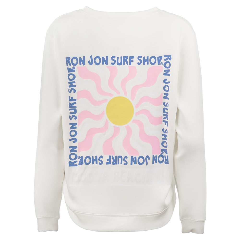 13040032001-white-ron-jon-womens-cb-fl-cloud-crewneck-pullover-back