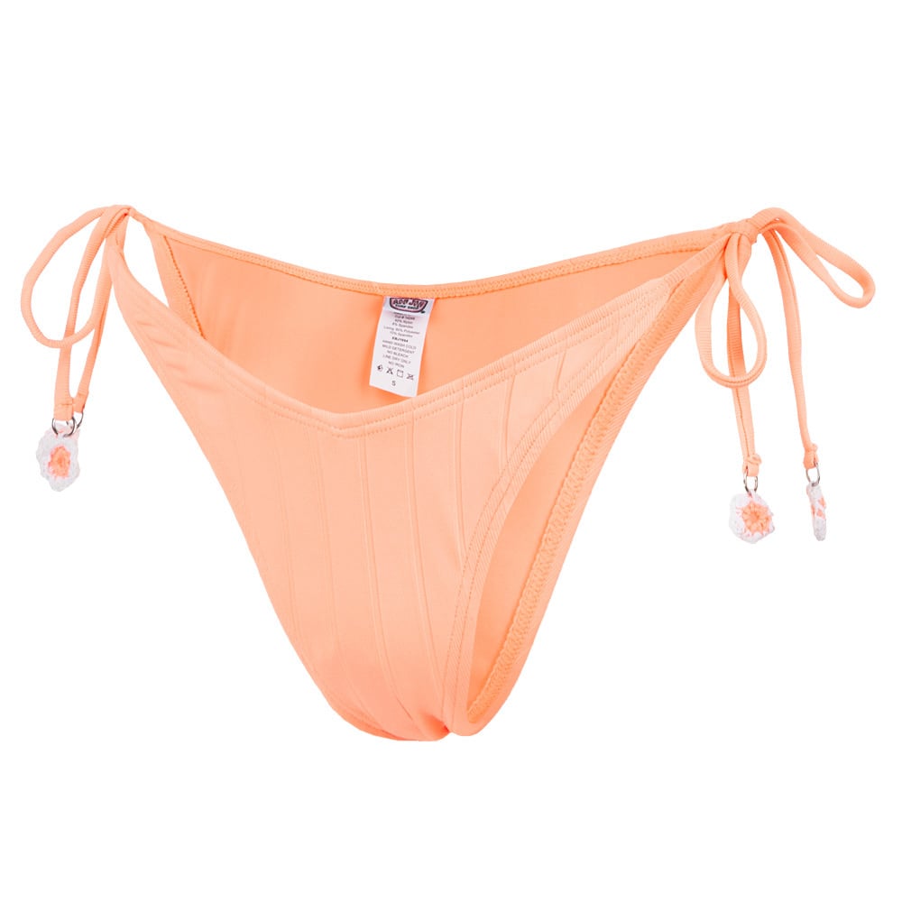 13260327030-ron-jon-womens-peach-ribbed-high-leg-bikini-front