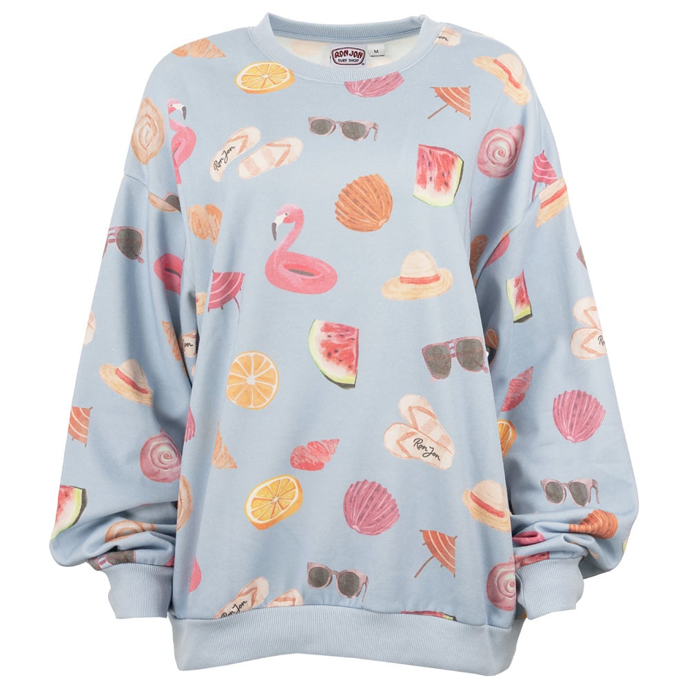 13351046080-blue-ron-jon-womens-funfetti-crew-neck-front