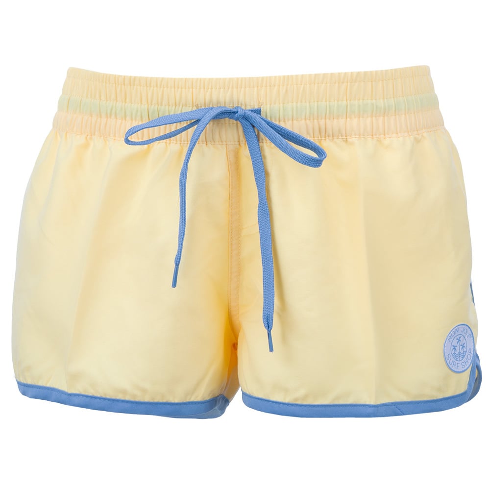 13370143010-yellow-ron-jon-womens-yellow-piping-boardshort-front