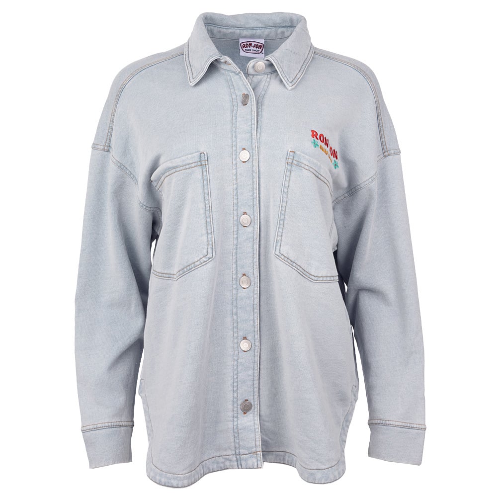 13380025312-chambray-ron-jon-womens-embroidered-shacket-front