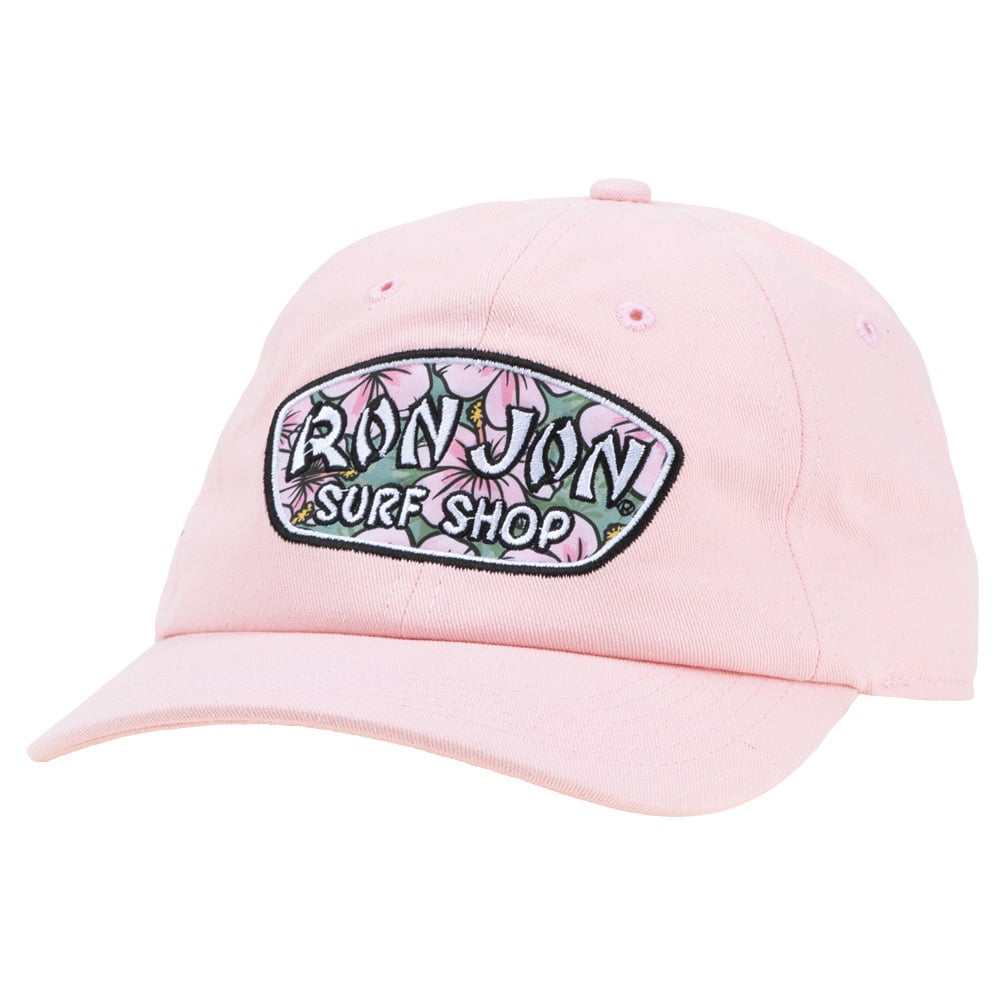 18830293000-ron-jon-womens-pink-hibiscus-badge-cap-front